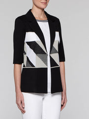 Graphic Inset Waist Jacket