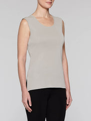 Almond Beige Scoop Neck Tank