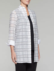 Windowpane Pattern Blouse