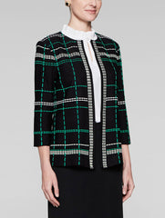 Stitch Plaid Pattern Jacket