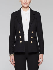 Button Accent Jacket Color Black