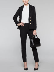 Button Accent Jacket Color Black