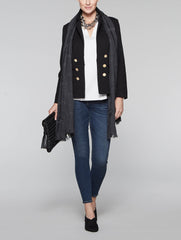 Button Accent Jacket Color Black
