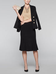 Button Accent Jacket Color Black