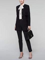 Mandarin Multi-Texture Jacket