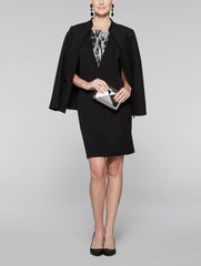 Ponte Faux Leather Trim Jacket