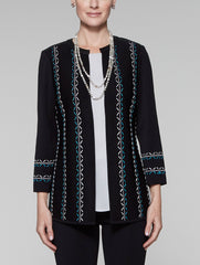 Multicolor Cross Stitch Jacket