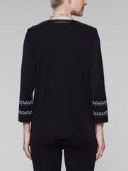 Multicolor Cross Stitch Jacket