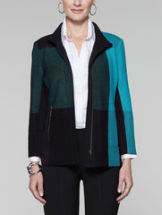 Shadow Plaid Zip Jacket