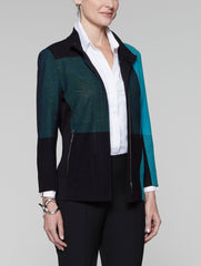 Shadow Plaid Zip Jacket