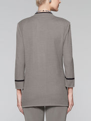 Mandarin Collar Piped Jacket