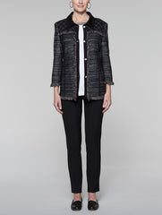 Mélange Fringe Jacket