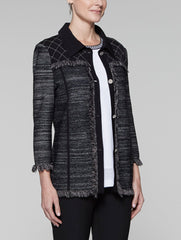 Mélange Fringe Jacket