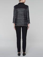 Mélange Fringe Jacket