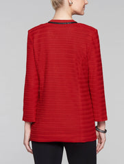 Leather Trim Accent Jacket