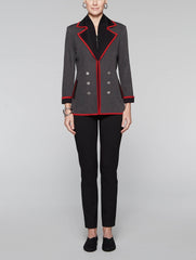 Contrast Trim Mélange Jacket