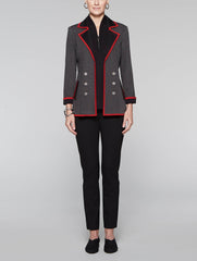 Contrast Trim Mélange Jacket