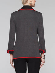 Contrast Trim Mélange Jacket