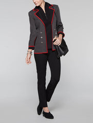 Contrast Trim Mélange Jacket