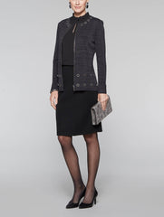 Slate Grey Zipper and Grommet Jacket