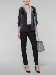 Floral Applique Velvet Jacket
