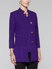 Imperial Purple Knit Jacket