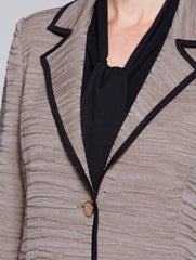 Ombre Ripple Stitch Jacket Color Macchiato/Black/Macadamia