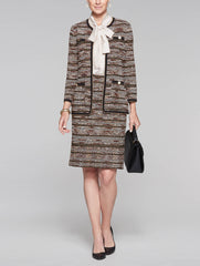Sparkle Stitch Skirt Color Hickory/Black/Macademia