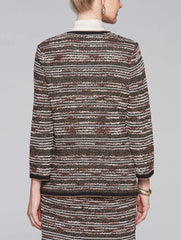 Sparkle Stitch Jacket Color Hickory/Black/Macademia