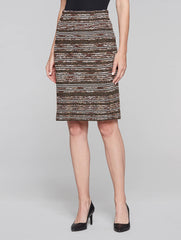 Sparkle Stitch Skirt Color Hickory/Black/Macademia