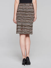 Sparkle Stitch Skirt Color Hickory/Black/Macademia