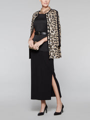 Leopard Print Jacket Color Caramel/Black/Ivory