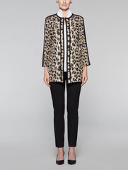 Leopard Print Jacket Color Caramel/Black/Ivory