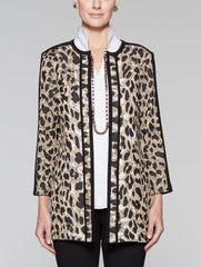 Leopard Print Jacket Color Caramel/Black/Ivory