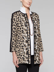 Leopard Print Jacket Color Caramel/Black/Ivory
