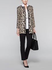 Leopard Print Jacket Color Caramel/Black/Ivory