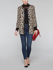 Leopard Print Jacket Color Caramel/Black/Ivory