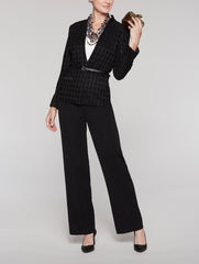 Black Grid Texture Jacket Color Black
