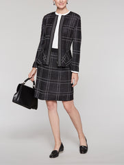 Windowpane Skirt Color Black/White