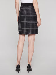 Windowpane Skirt Color Black/White