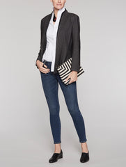 Honeycomb Pattern Jacket Color Black/Slate