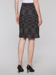 Tweed Skirt Color Black/Mist/White