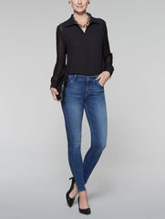 Sheer Sleeve Blouse