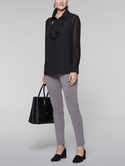 Sheer Sleeve Blouse