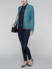 Tweed Contrast Trim Jacket
