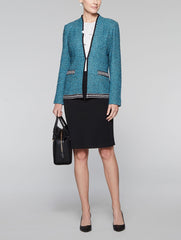 Tweed Contrast Trim Jacket