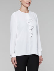 Waterfall Ruffle Blouse