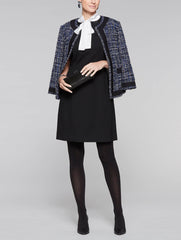 Tweed Jacket with Knit Trim