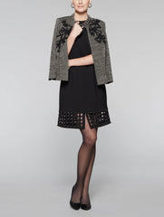 Suede Applique Mélange Jacket