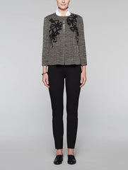 Suede Applique Mélange Jacket
